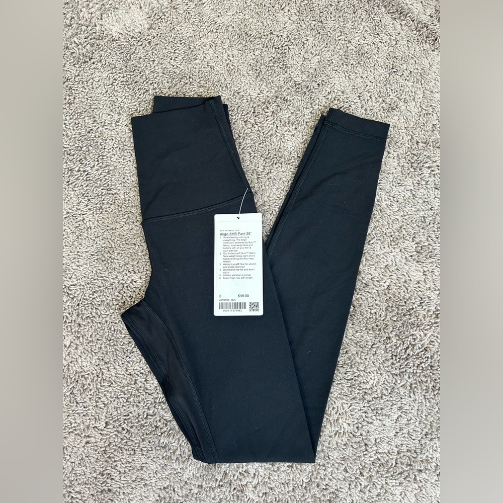 NWT Lululemon Athletica Align SHR (super high rise) Pant 28”